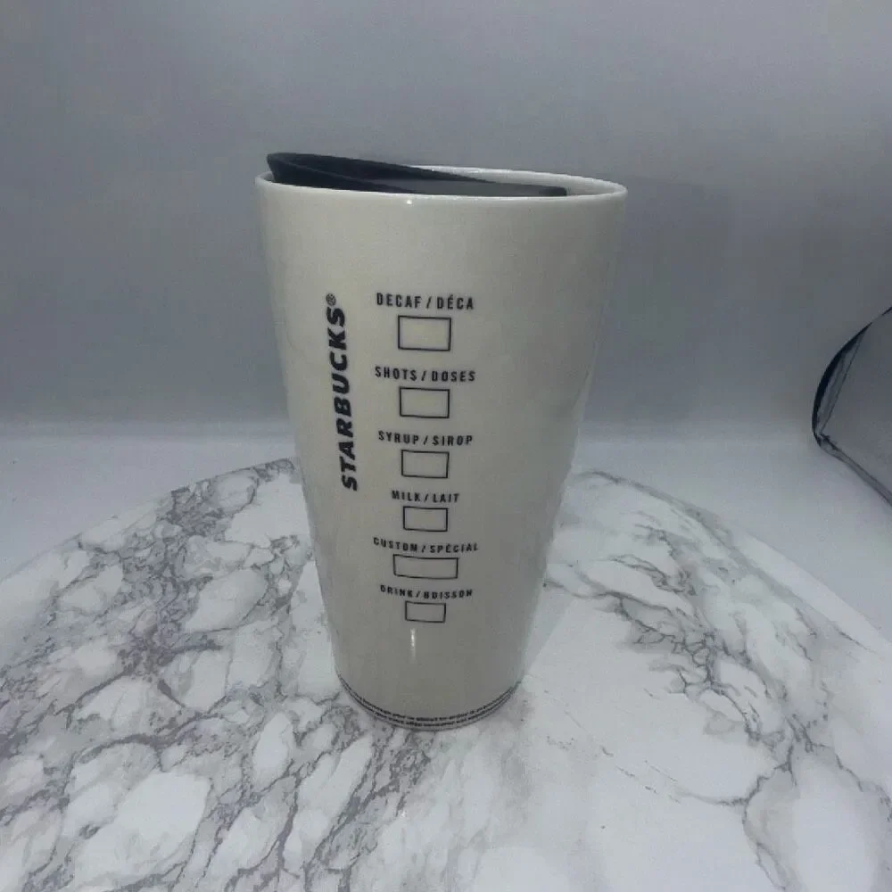 STARBUCKS Ceramic 10 oz Grande Size Travel Mug